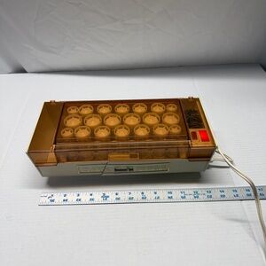 Clairol Kindness Deluxe 3-Way Hairsetter K-400 W Curlers Hot Rollers & Clips VTG